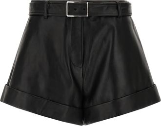 Sportmax Lamb Leather Bermuda Womens Shorts