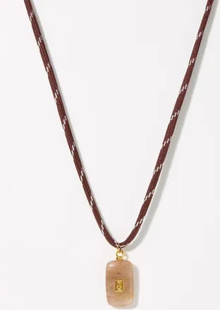 Simons Womens Natural-stone cord necklace