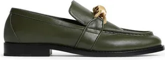 Bottega Veneta Astaire Knot Bit Loafer in Green Tweed at Nordstrom, Size 40.5