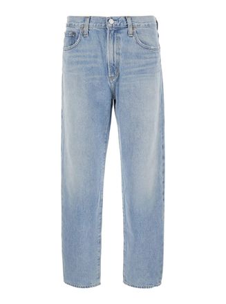 A Gold E Light Blue Five-pocket Jeans In Denim Man
