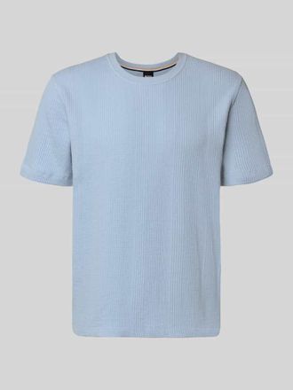 HUGO BOSS Regular Fit T-Shirt mit mit Waffelstruktur Modell STRUCTURE in Hellblau, Gr&ouml;&szlig;e XXL