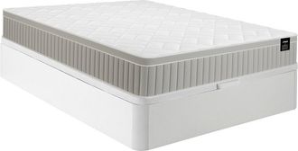 Vente-Unique Conjunto 140 x 190 cm somier con arc&oacute;n blanco + colch&oacute;n de espuma y gel viscoel&aacute;stico 7 zonas grosor 22 cm - SOMIRA de YSM&Eacute;E