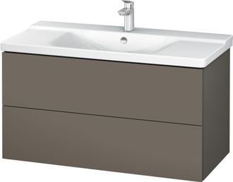 Duravit Duravit L-cube Mueble De Pared 1020mm, Profundidad 481, 2 Cajones, Adecuado Para P3 Comfort Art&iacute;culo 233210, Color: Flanela Gris Seda Lacado Mate - Lc