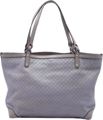 Gucci Pre-owned Vintage Tote Bag - Dames - Vintage Shopper - Grijs - ONE Size - Leer - Vintage