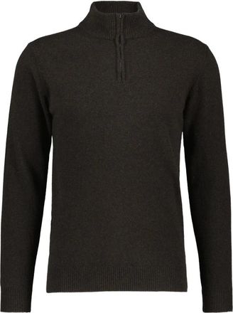 Daniele Fiesoli Half-Zip Knit - Heren - Coltruien - Bruin - L - Wol - Truien & Vesten
