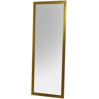 Dmora Specchio Carimate, Forma Rettangolare, Tipologia a Terra, Colore Struttura Trasparente, 40x105h cm oro