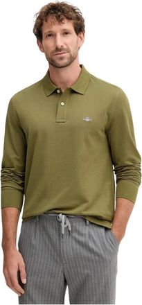 GANT Shield Piqu&eacute; Rugger - Tops - Hombre - Verde - S