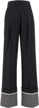 Pantaloni Torino Grace Wide Trousers - Trousers - Mujer - Azul - XS