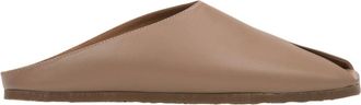 Estro & Luminara Schoenen, Dames, Beige, 39 EU, Leer, Beige Slide Sandalen voor Dames gemaakt van Italiaans Echt Leer