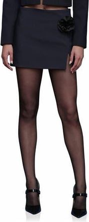 Avec Les Filles Floral Embellished Mini Skort in Navy - Black at Nordstrom Rack, Size 8