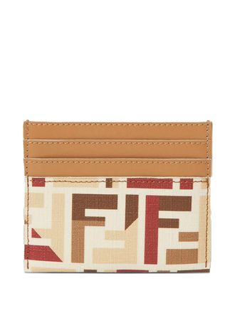 Fendi Portacarte con motivo FF - Marrone