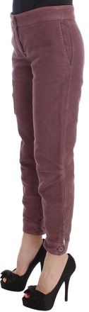 Ermanno Scervino Womens Bordeaux Cotton Cropped Cargo Pants