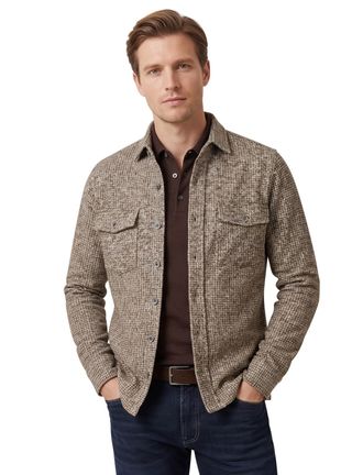 Gentiluomo overshirt wolblend bruin