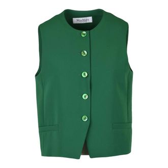 Max Mara Dames, Jassen, Groen, Maat: XS Poliester