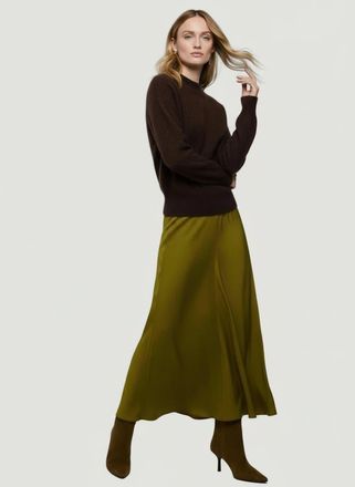 Majestic Filatures Cashmere Long Sleeve Crewneck Sweater in Chocolat at Nordstrom, Size 3