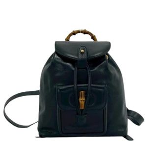 Gucci Pre-owned Backpacks, female, Black, Size: ONE SIZE Pre-owned Vintage Bamboo Backpack