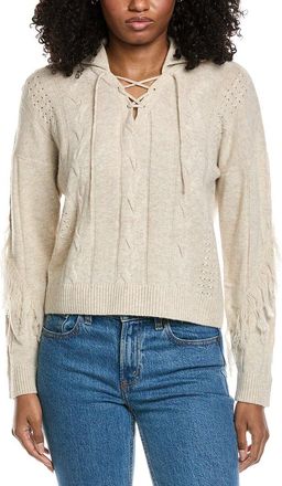 Brodie Cable Fringe Polo Wool & Cashmere-Blend Sweater