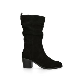 Carvela Womens Suede Secil Knee High Boots - Black - Size UK 8