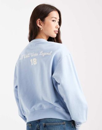 Levi's Everyday - Felpa blu con stampa sul retro