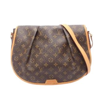 Louis Vuitton Pre-owned Menilmontant MM Monogram Schoudertas - Dames - Pre-owned - Bruin - Maat: ONE Size Leer
