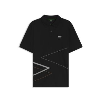 BOSS Pima cotton polo shirt with placed print
