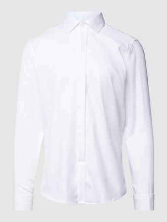 Seidensticker Slim Fit Smokinghemd aus Twill in Weiss, Größe 40