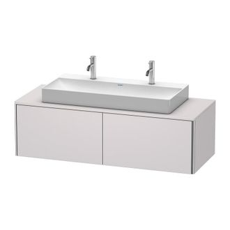 Duravit Duravit Xsquare Mueble De Pared 140,0 X 54,8 Cm, 2 Cajones, Para Lavabo Vero Air 235010, Color (frente/cuerpo): Blanco Lila Seda Laca Mate - Xs4905m87