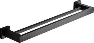 OEM Toallero Doble Para Ba&ntilde;o, Barra Adhesiva De Pared Negra, Sin Taladros, De Acero Inoxidable, Para Cocina, 40 Cm