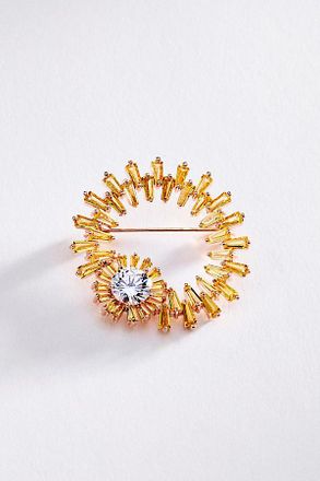 Blossom Box Jewelry Gold Sunburst Brooch