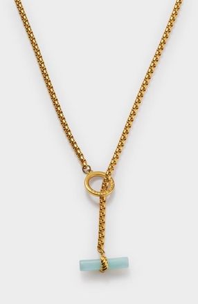 Katie Loxton Azura T-Bar Necklace in Gold at Nordstrom, Size 16