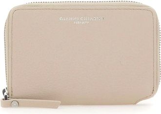 Gianni Chiarini Accessoires, Dames, Beige, ONE Size, Leer, Dollaro Portemonnee