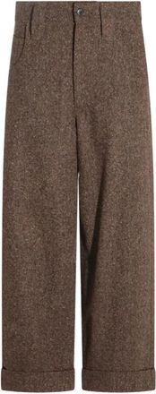 Brunello Cucinelli Rechte broek - Dames - Straight fit broeken - Bruin - S - Broeken