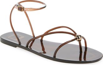 Dolce Vita Kenley Ankle Strap Jelly Sandal in Chocolate Jelly at Nordstrom, Size 11
