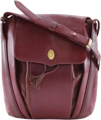 Cartier Tweedehands leren schoudertassen - Dames - Vintage Schoudertas - Bruin - ONE Size - Leer - Vintage