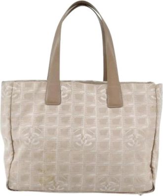 Chanel Pre-owned Travel Line Tote - Dames - Vintage Shopper - Beige - ONE Size - Nylon - Vintage