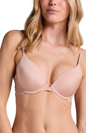 Hunkem&ouml;ller Angie Padded Underwired Push-Up Bra in Tan at Nordstrom, Size 36B