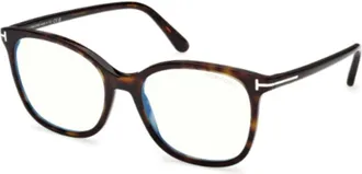 Tom Ford Glasses, unisex, Brown, Size: 54 MM Geometric Eyeglasses