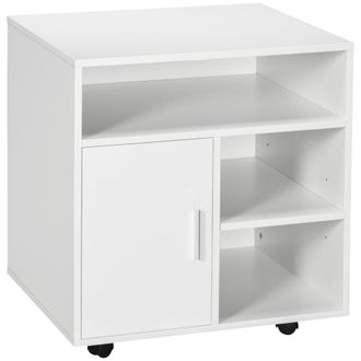 HOMCOM Soporte para impresora 60x50x65.5 cm blanco