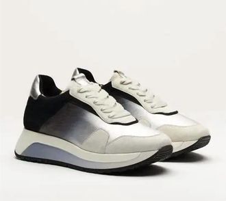 Softwaves Womens Capri Sneaker In Black/white Degrade