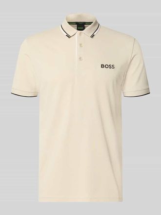 HUGO BOSS Regular Fit Poloshirt aus Baumwoll-Mix Modell PADDY PRO in Sand, Gr&ouml;&szlig;e XXXL