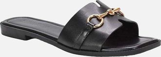 XY London Womens XY London Womens/Ladies Lesley Buckle Detail Sandals - Black - Size: 4