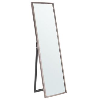 Beliani Beliani - Espejo De Pie De Material Sint&eacute;tico Marco Plateado 40 X 140 Cm Dormitorio Moderno Torcy