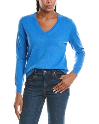 N.Peal N. PEAL Phoebe V-Neck 100% Cashmere Sweater