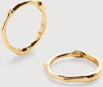 Monica Vinader Gold Siren Mini Huggie Earrings