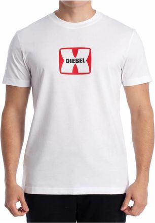 Diesel A03848-80Grai-Ai 100 - Heren - T-shirts - Wit - M - Katoen - Tops