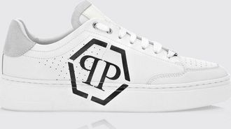 Philipp Plein Sneakers low-top in pelle di vitello con monogram e logo Hexagon