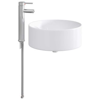 vidaXL Lavabo De Ba&ntilde;o Con Grifo Y Desag&uuml;e Cromado Vidaxl