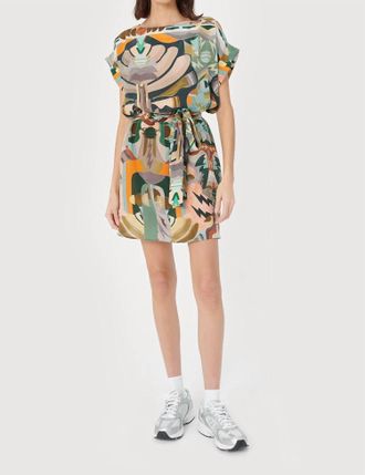 Chufy Lydon Silk Tunic Dress In Luka Green