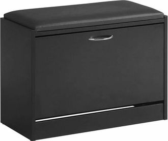 SoBuy Hallway Shoe Bench Shoe Rack Shoe Cabinet with Flip-drawer,FSR16-SCH - Sobuy