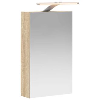 vidaXL Armario Con Espejo De Ba&ntilde;o Roble Sonoma 30 X 10,5 X 50 Cm Vidaxl